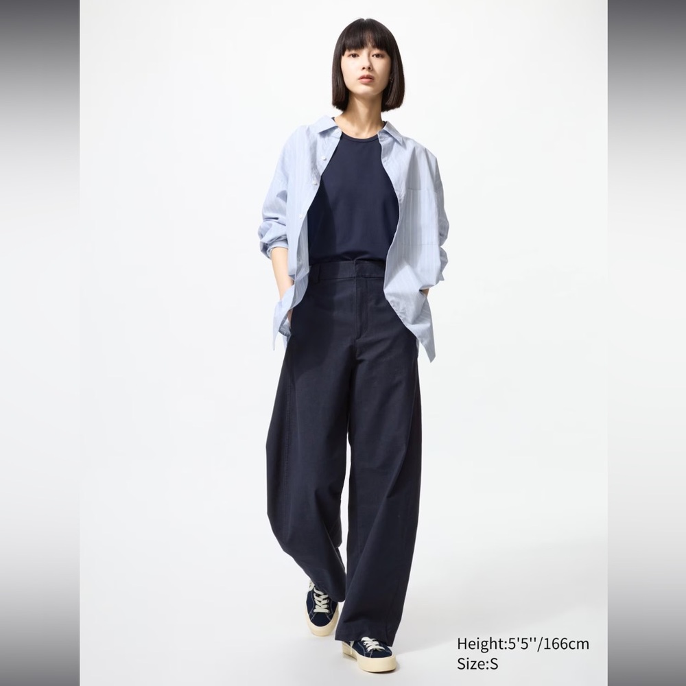 NWT Uniqlo Jersey Barrel Pants for Women in Navy | XXL